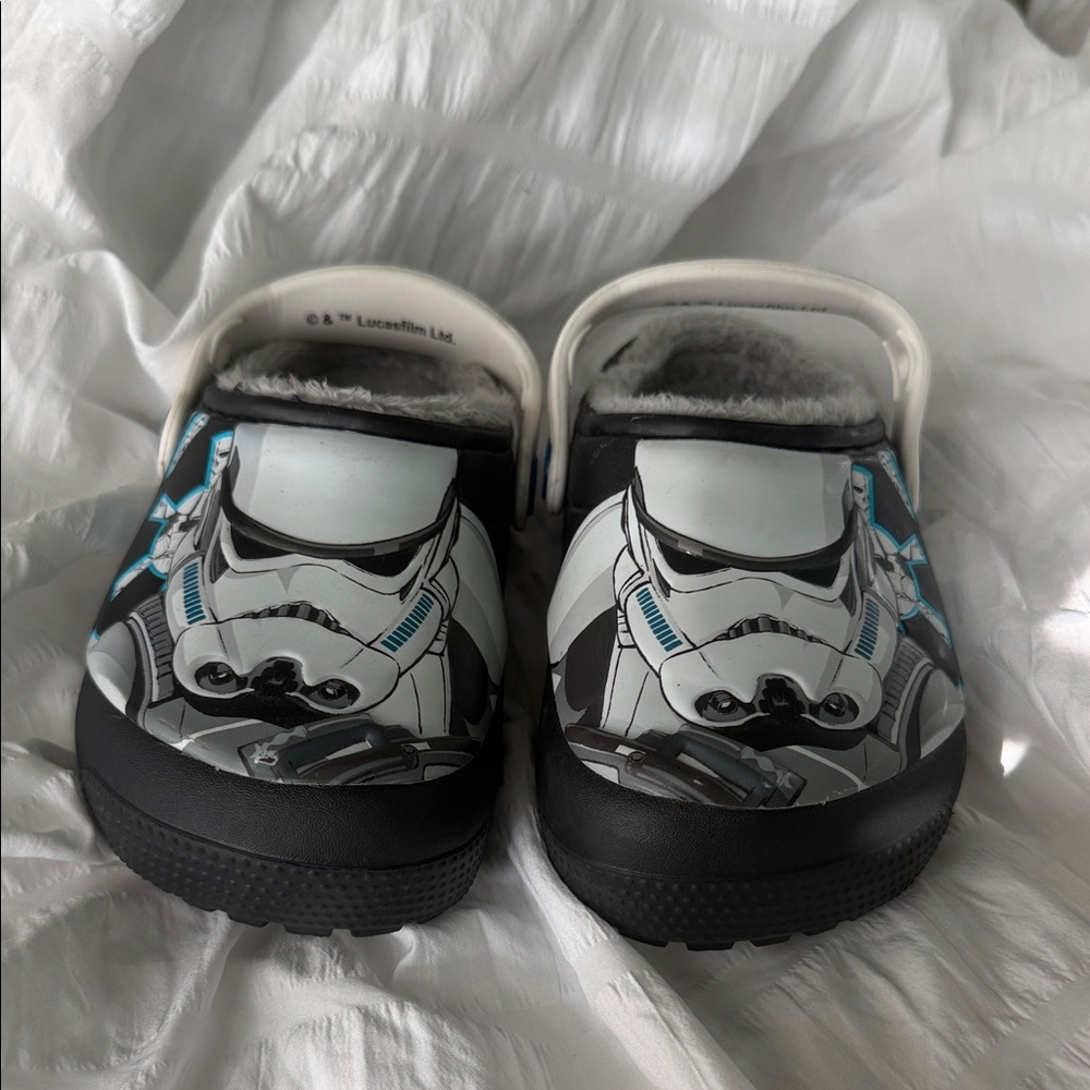 CROCS Kids Stormtrooper Slippers Black White